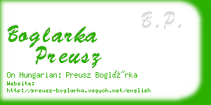 boglarka preusz business card